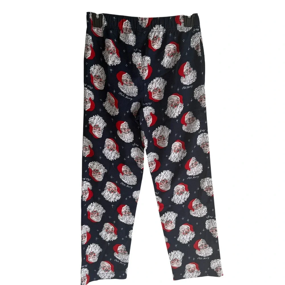 OLD NAVY Navy Blue Santa Holiday Christmas Kids‎ Pajama Pants, 10/12